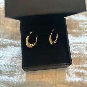 Zales 14k Gold Hoop Earrings NWT